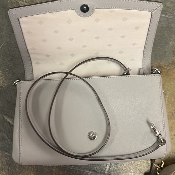 Kate Spade taupe colored crossbody purse. - Picture 3 of 10